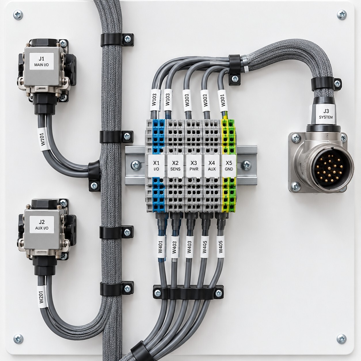 Point to point wiring harness
